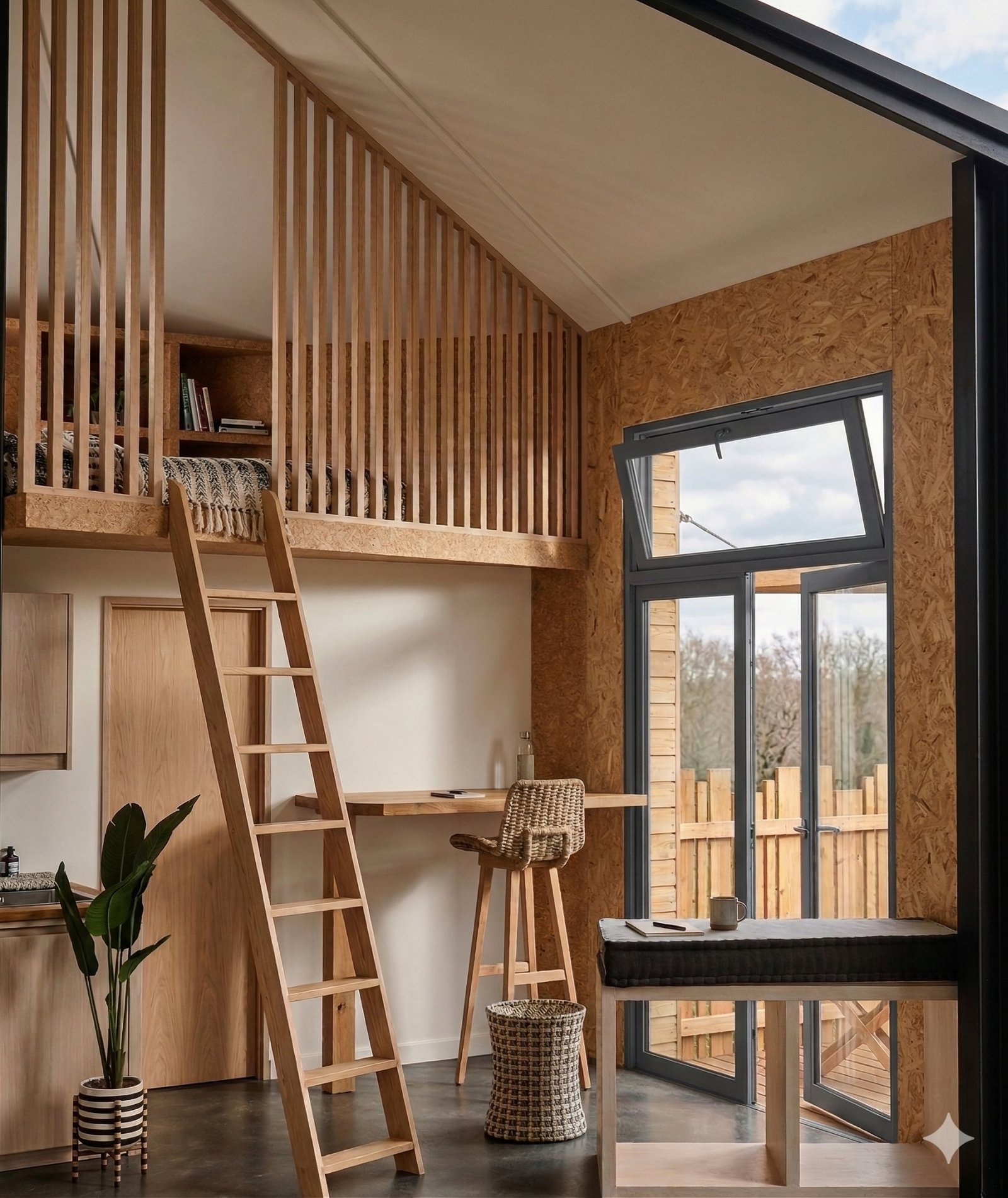 Intérieur mezzanine OSB